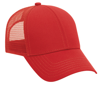 Superior cotton twill solid color six panel low profile pro style mesh back caps