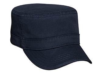Superior garment washed cotton twill binding trim visor solid color military style caps