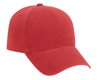Ultra soft superior garment washed brushed cotton twill solid color five panel low profile pro style caps