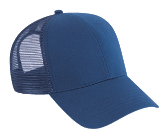 Washed cotton twill solid and two tone color six panel low profile pro style mesh back caps