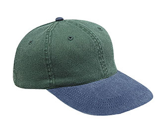 Youth washed pigment dyed cotton twill two tone color six panel low profile pro style caps