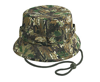 Camouflage cotton twill bucket hats