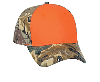 Camouflage cotton twill two tone color six panel low profile pro style caps