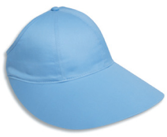 Cotton twill extra large visor ponytail solid color six panel low profile pro style cap, 11 1/2" W x 4" D