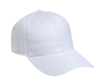 Cotton twill long visor solid color six panel low profile pro style cap, 7 1/4" W x 3 1/2" D