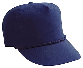Denim solid color five panel high crown golf style cap