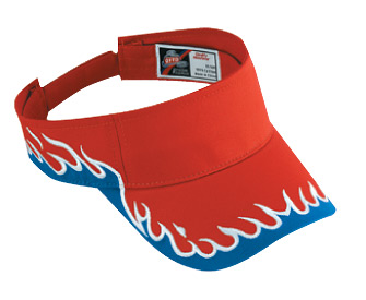 Flame pattern cotton twill two tone color sun visors (2005 OTTO)