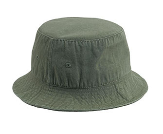 Garment washed cotton twill solid color six panel bucket hats