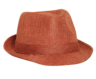 Natural straw fitted solid color six panel fedora hat
