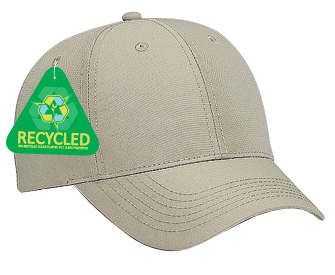 Recycled canvas solid color six panel low profile pro style caps