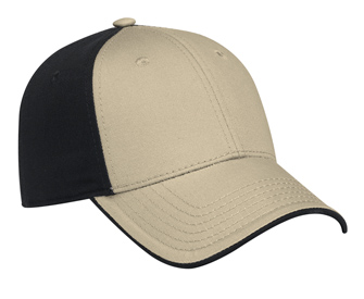 Superior cotton twill flipped edge visor two tone color six panel low profile pro style caps