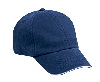 Superior garment washed cotton twill sandwich visor solid color six panel low profile pro style caps
