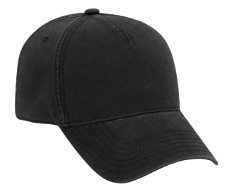 Ultra soft superior garment washed brushed cotton twill solid color five panel low profile pro style caps