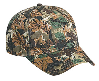 Youth camouflage cotton twill low profile pro style caps