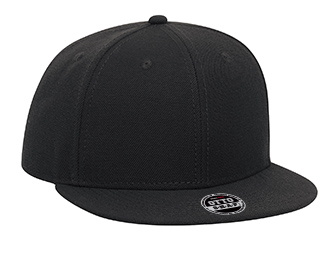 Youth wool blend flat visor snapback solid color six panel pro style caps