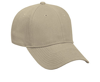 Brushed bamboo twill solid color six panel low profile pro style caps