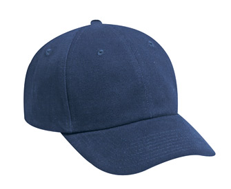 Brushed bull denim solid color six panel low profile pro style caps