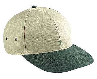 Brushed cotton twill sandwich visor solid and two tone color six panel pro style caps