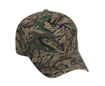 Camouflage cotton twill low profile pro style caps