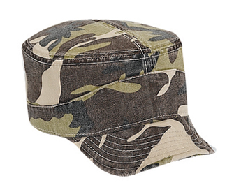Camouflage superior garment washed cotton twill flexible soft visor military style caps