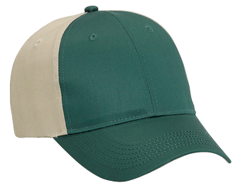 Cotton twill two tone color six panel low profile pro style caps