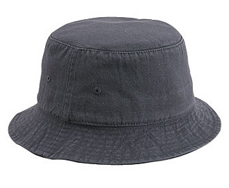 Garment washed cotton twill solid color six panel bucket hats