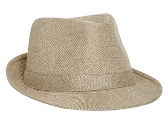 Linen fitted solid color six panel fedora hats