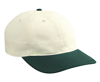 Natural cotton twill two tone color six panel low profile pro style cap