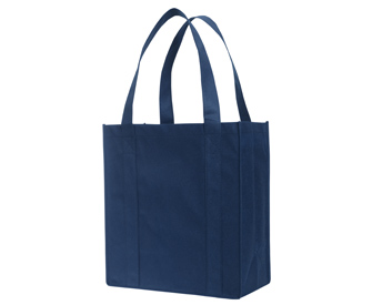 Non-woven solid color grocery tote bags, 15 1/4"H x 14"H x 6 3/4"D