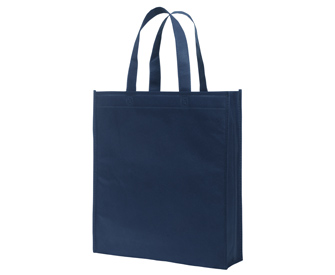 Non-woven solid color standard tote bags, 15 1/4"H x 14"W x x3 7/8"D