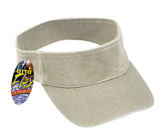 OTTO Flex stretchable washed pigment dyed cotton twill solid and two tone color sun visors