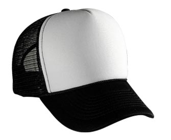 Polyester foam front solid and two tone color five panel pro style mesh back caps