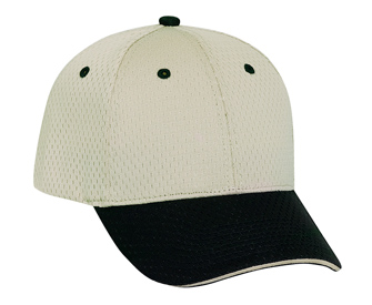 Polyester pro mesh sandwich visor solid and two tone color six panel low profile pro style caps
