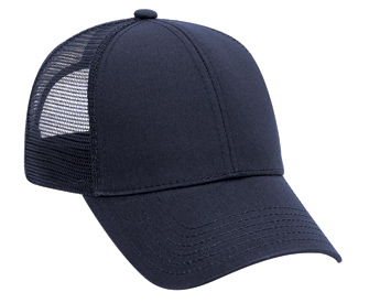 Superior cotton twill solid color six panel low profile pro style mesh back caps