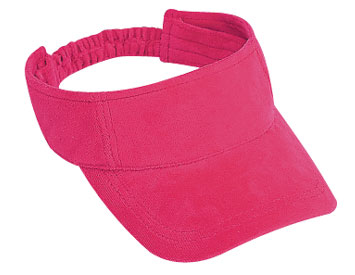 Superior terry cloth solid color sun visors