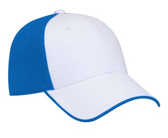 Ultra soft superior brushed cotton twill flipped edge visor two tone color six panel low profile pro style caps
