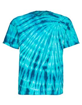 Tie-Dyed ED924 - Multi Color Left Shoulder Flames T-Shirt