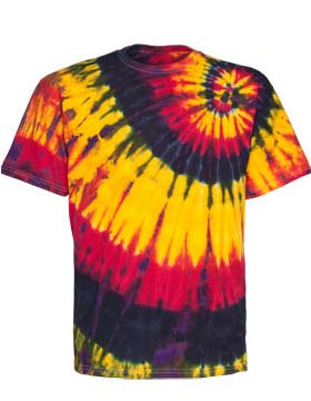 Tie-Dyed ED922 - Multi Color Left Shoulder Swirl T-Shirt