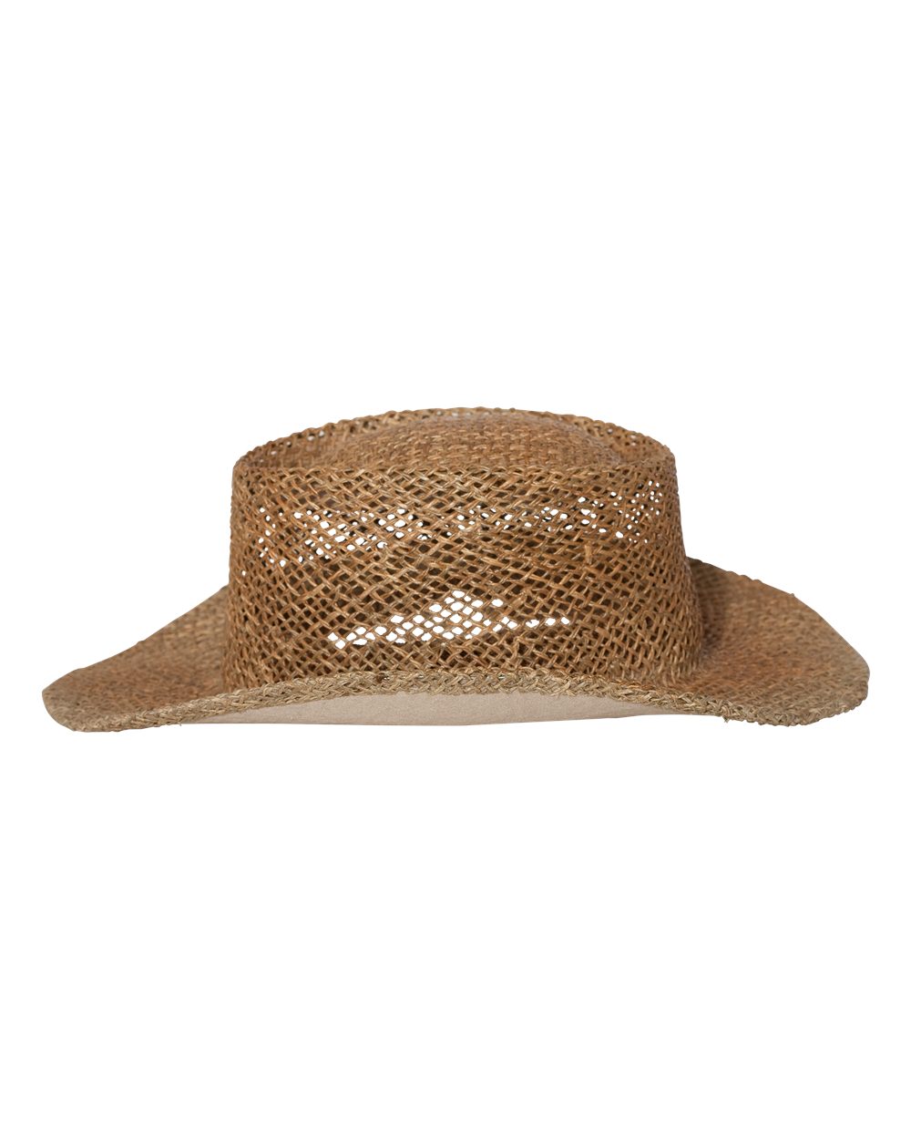 Outdoor Cap Lined Gambler Straw Hat - STW100