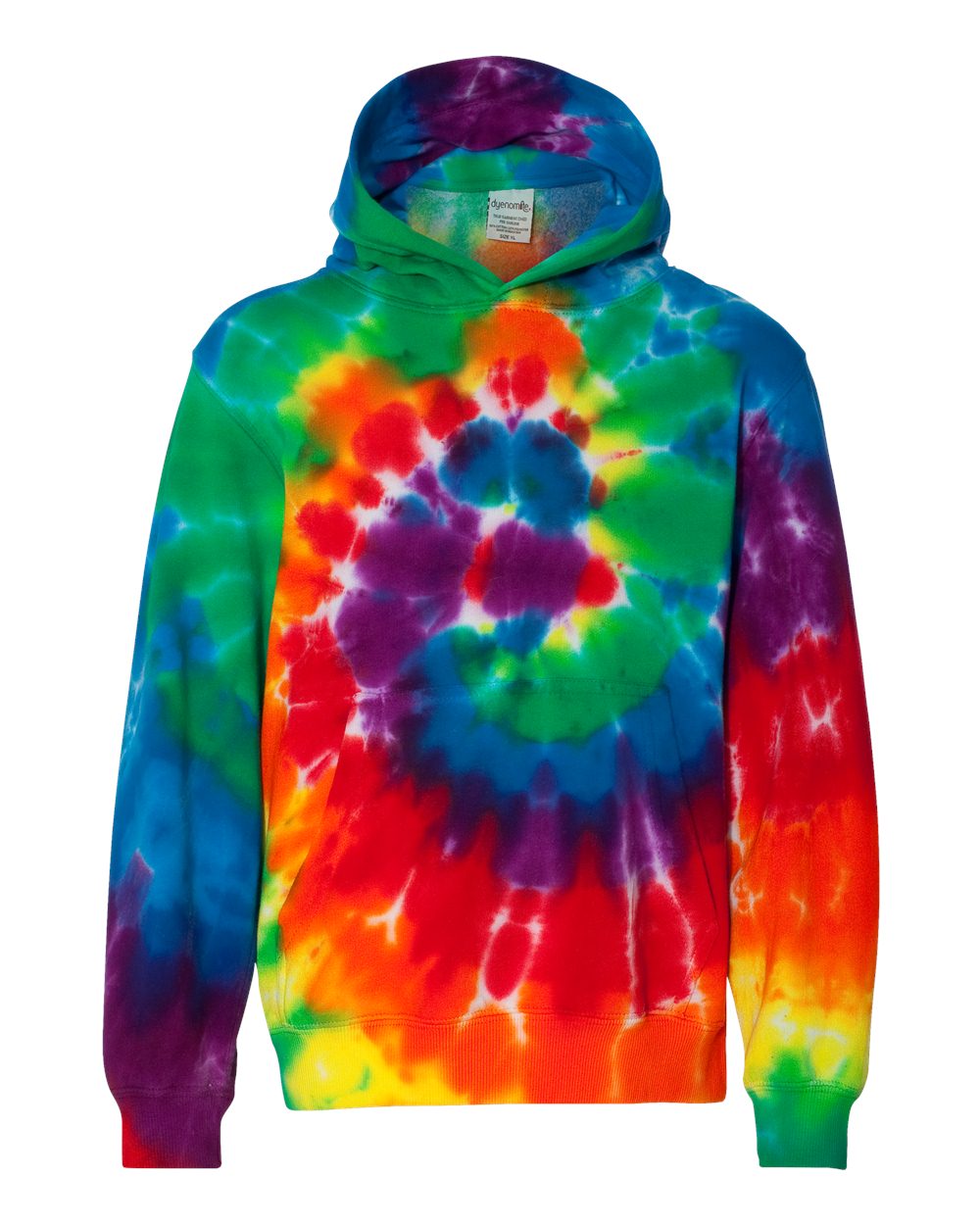 Tie-Dyed Youth Multicolor Swirl Hooded Sweatshirt - 854BMS $27.91