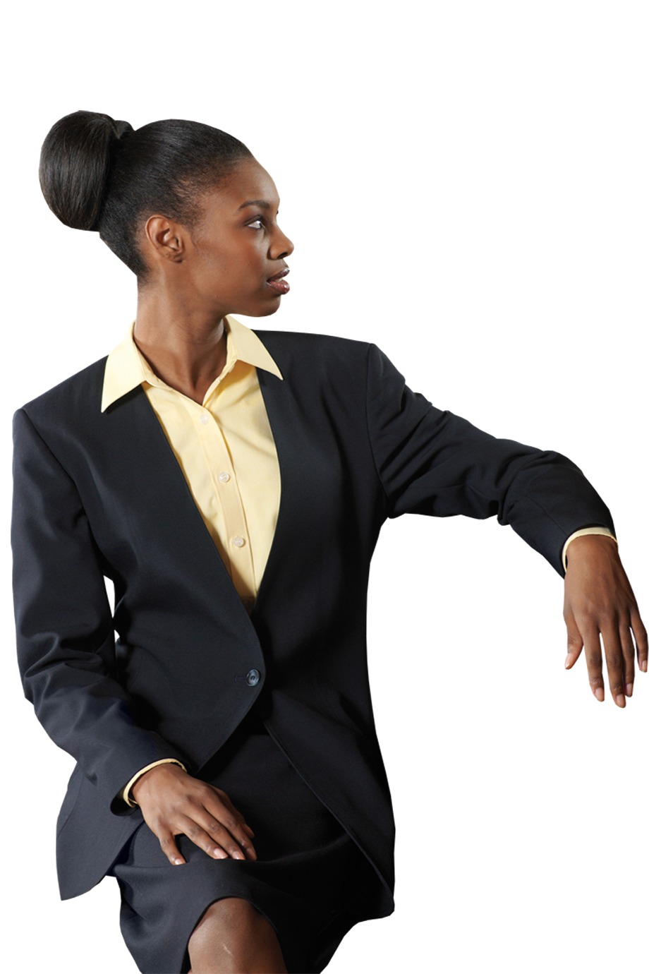 Edwards Garment 6480 - Women's One-Button Cardigan Wool Blend Suit Coat