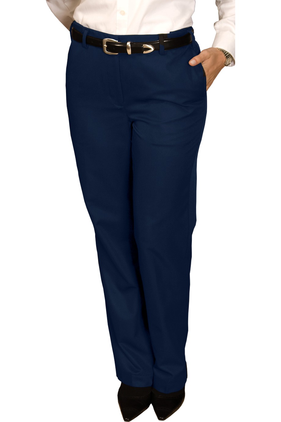 Edwards Garment 8579 - Women's Blended Chino Flat Front Pant