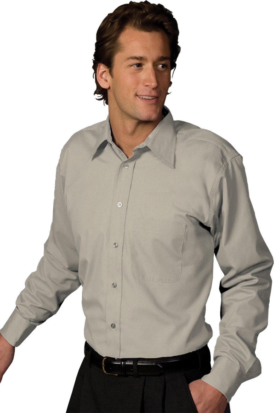 Edwards Garment 1287 - Men's Easy Care Poplin Point Collar Shirt