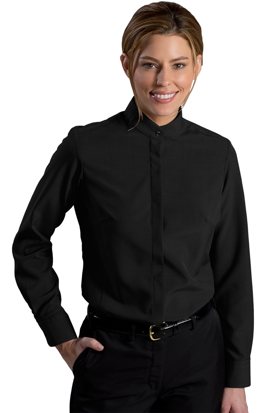 Edwards Garment 5392 - Ladies Batiste Banded Collar Shirt