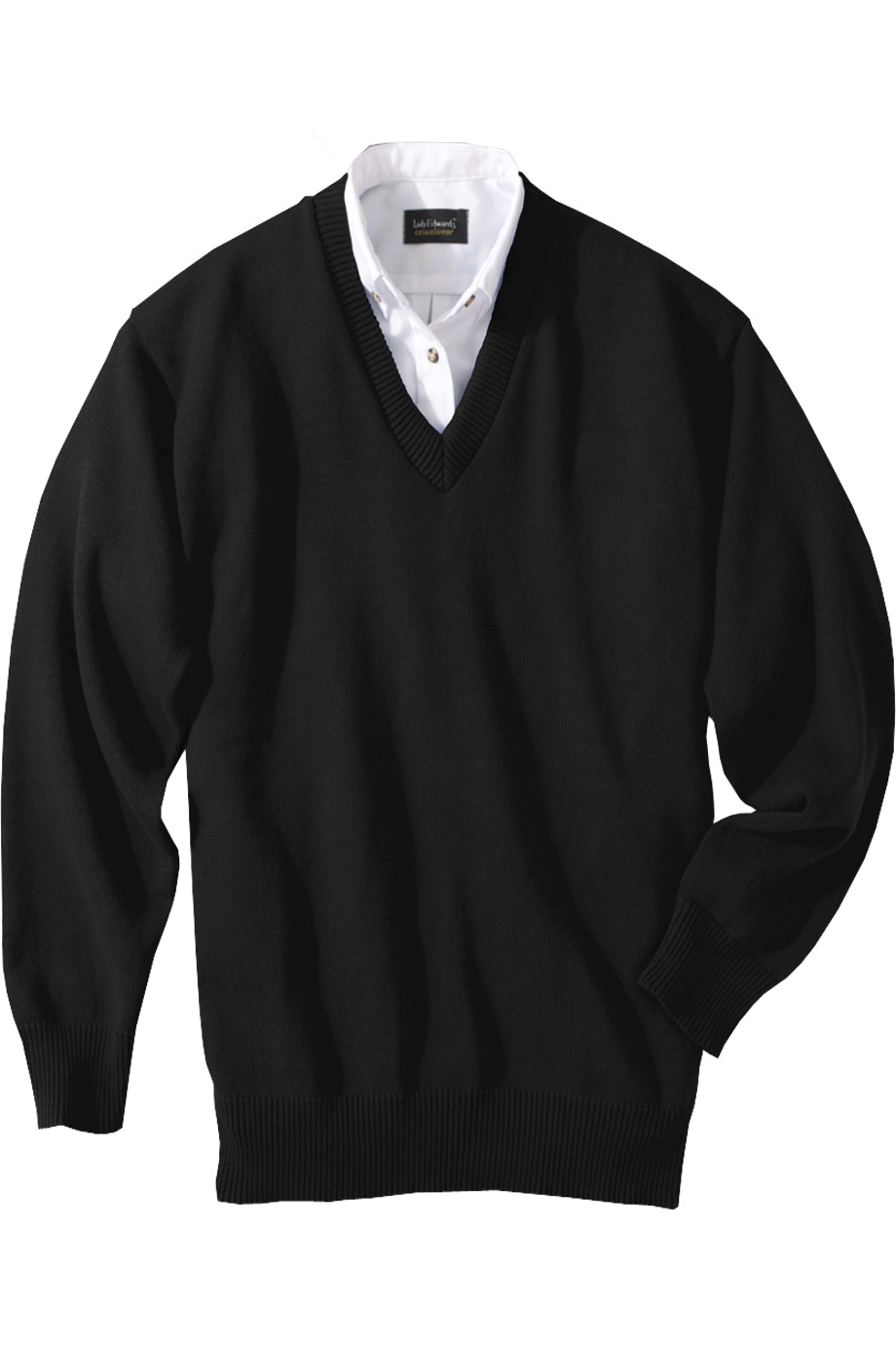 Edwards Garment 790 - Jersey Stitch V-Neck Sweater