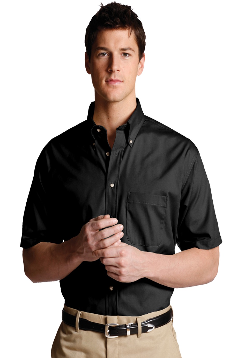 Edwards Garment 1230 - Men's Easy Care Short Sleeve Poplin Shirt