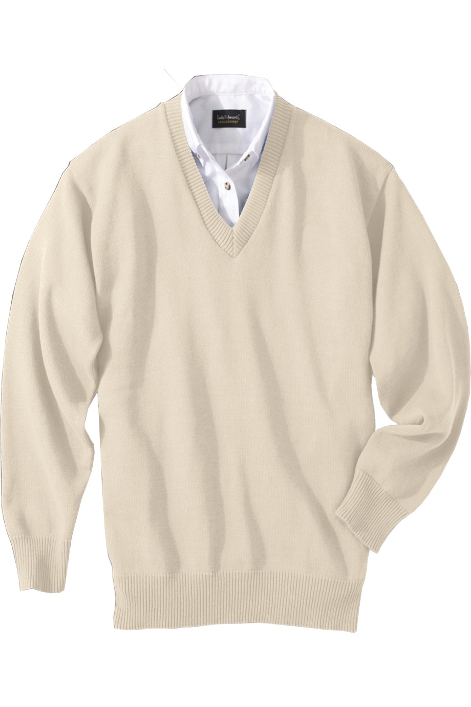 Edwards Garment 790 - Jersey Stitch V-Neck Sweater