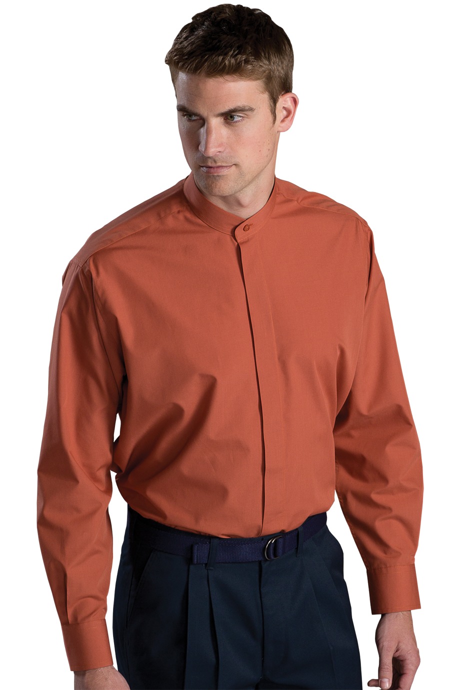 Edwards Garment 1396 Men s Long Sleeve Banded Collar  