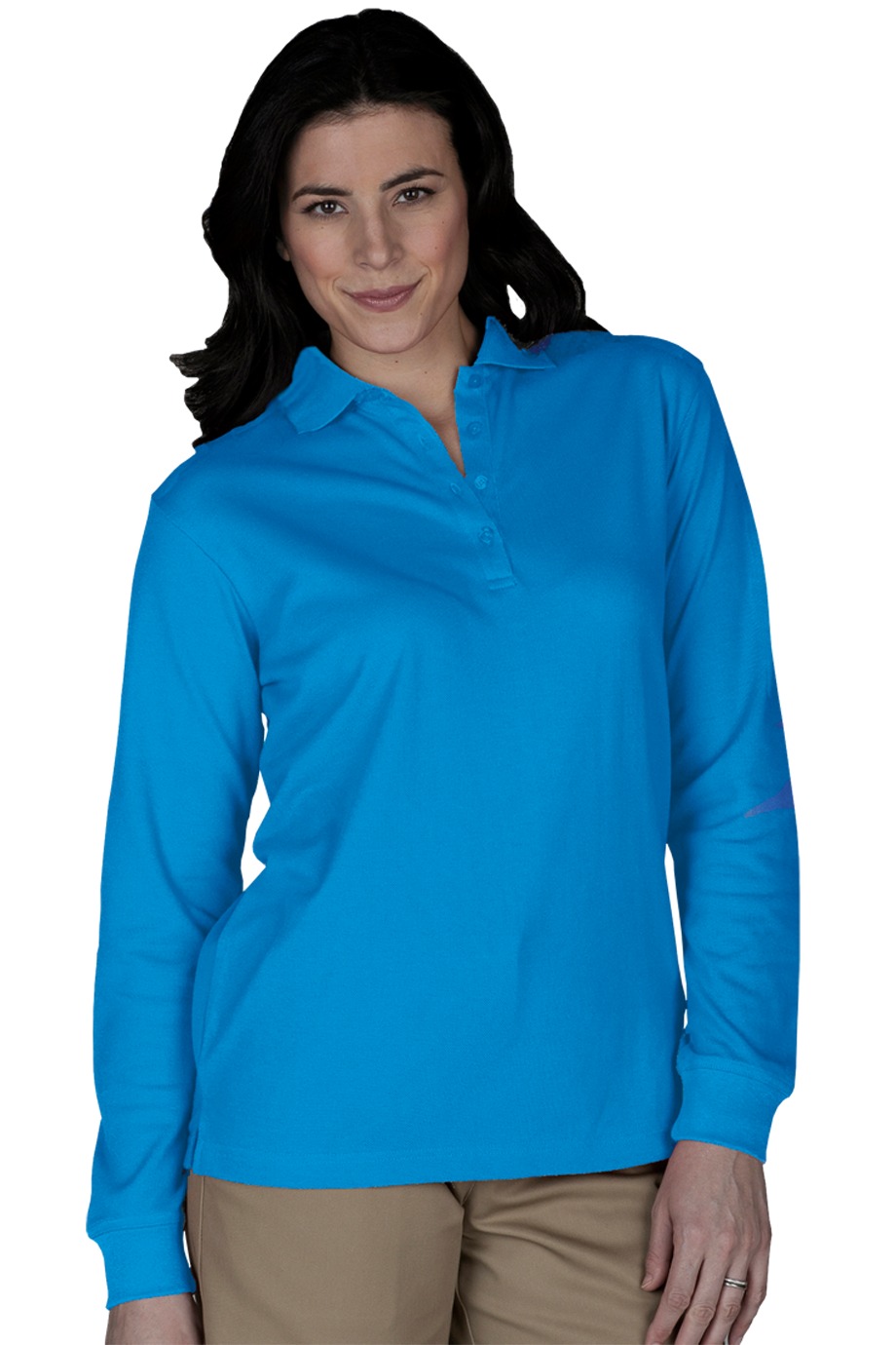 Edwards Garment 5515 - Women's Long Sleeve Pique Polo