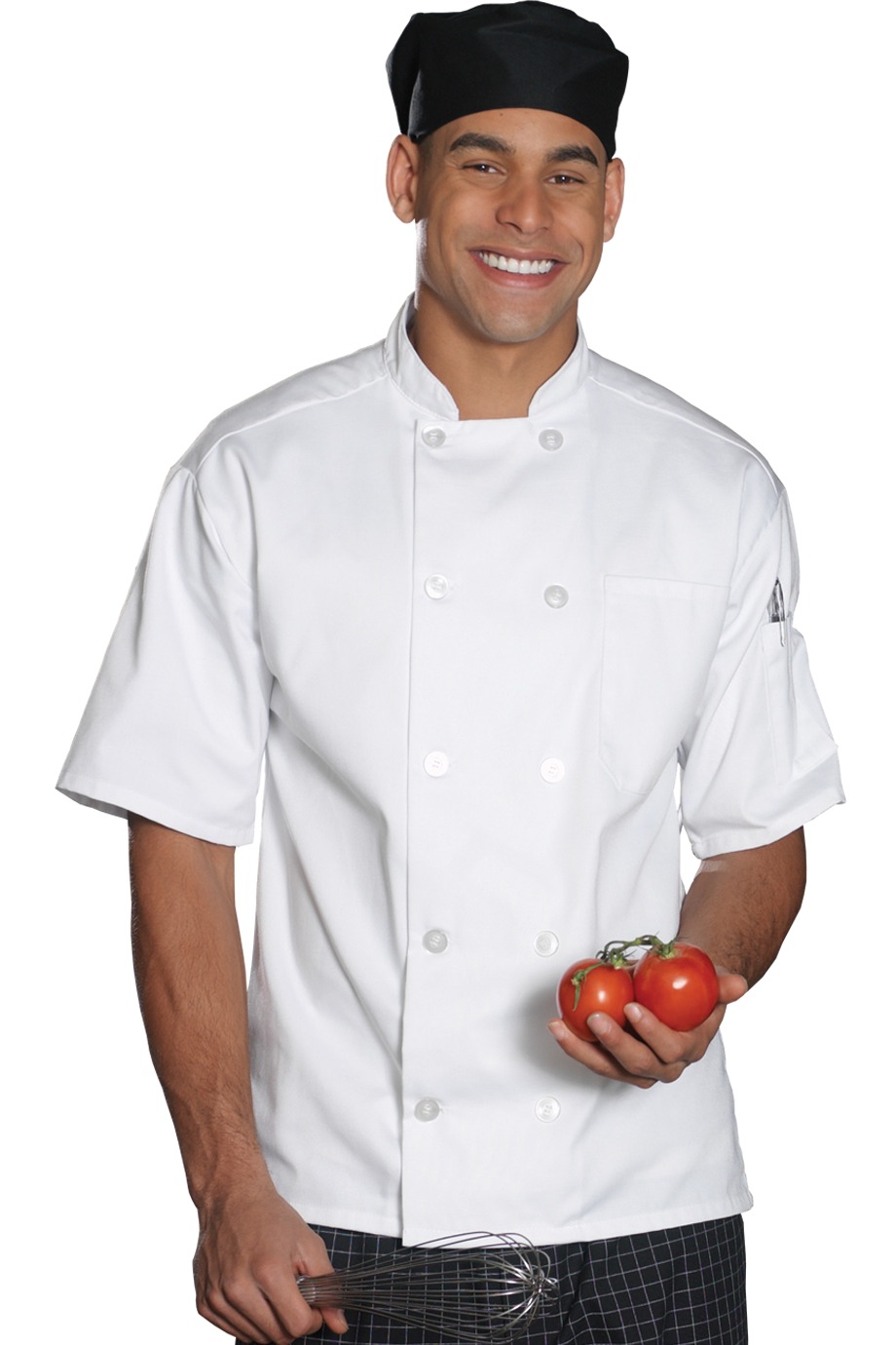 Edwards Garment 3306 - Casual 10 Button Short Sleeve Chef Coat